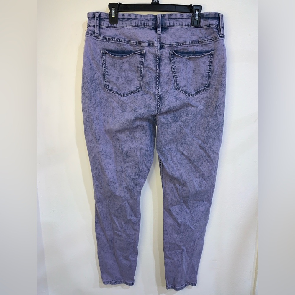 Ava & Viv High Rise Skinny acid wash violet Jeans Grungy Goth - Picture 4 of 8
